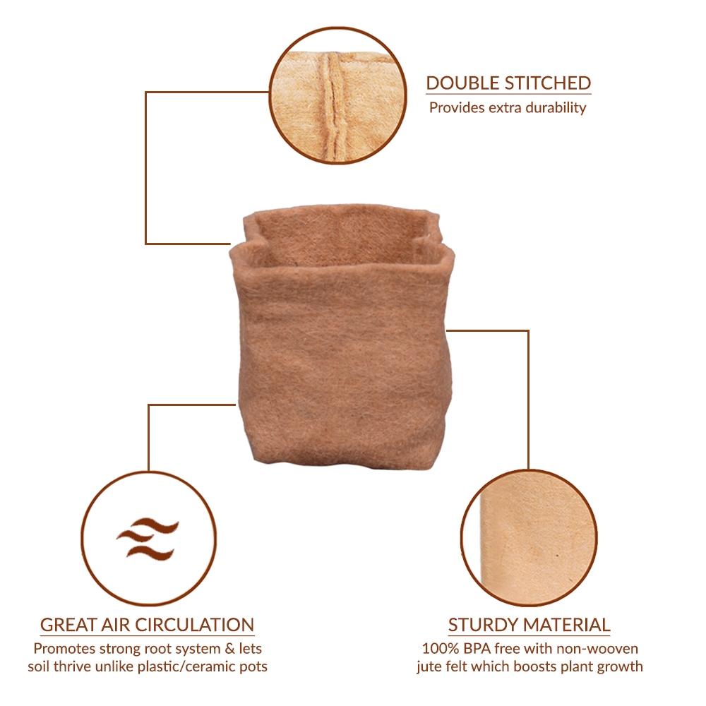 JUTE GROW BAG HERB GARDEN