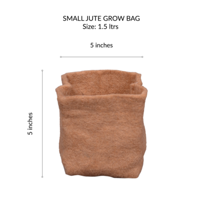 JUTE GROW BAGS - SMALL (PACK OF 8)
